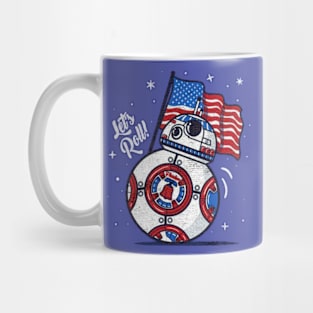 lets Roll BB Blue robot Mug